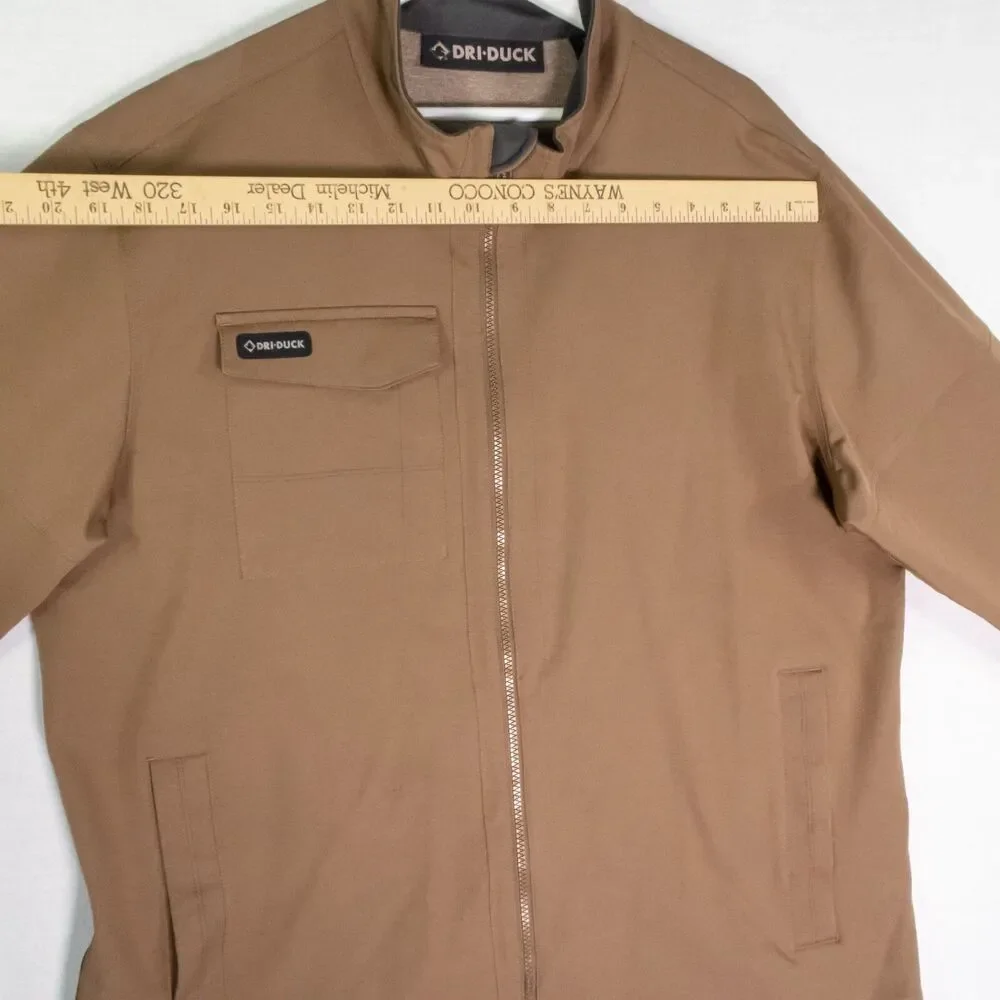DRI DUCK Ace Woven Jacket Soft Stretch 5327 Field Khaki Brown Men's Size XL